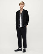 Men's Black Suede Leather Bomber Jacket - Timeless Elegance