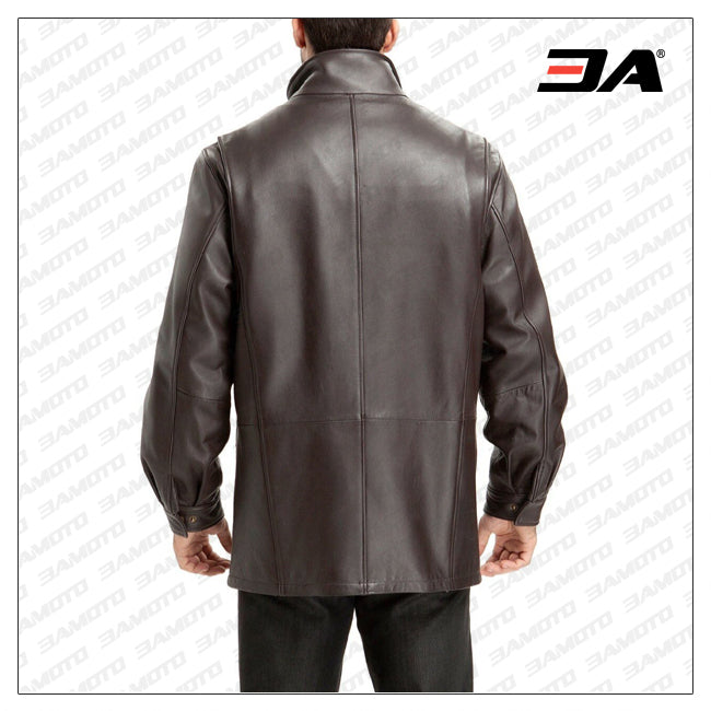 Cowhide Mens Thinsulate Filled Leather Coat