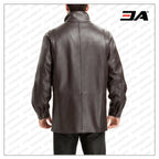 Cowhide Mens Thinsulate Filled Leather Coat