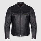Mens Genuine Racer Leather Motorcycle Jacket