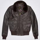 Mens Vintage Brown G-1 leather Bomber Jacket