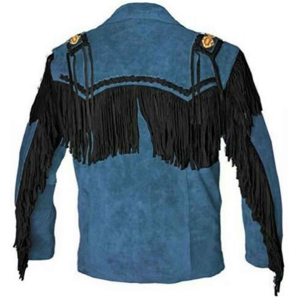 Mens Western Style Cowboy Jacket with Fringe
