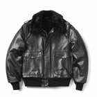 Mens A2 Black Bomber Leather Jacket