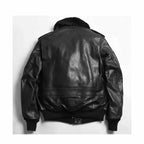 Mens A2 Black Bomber Leather Jacket