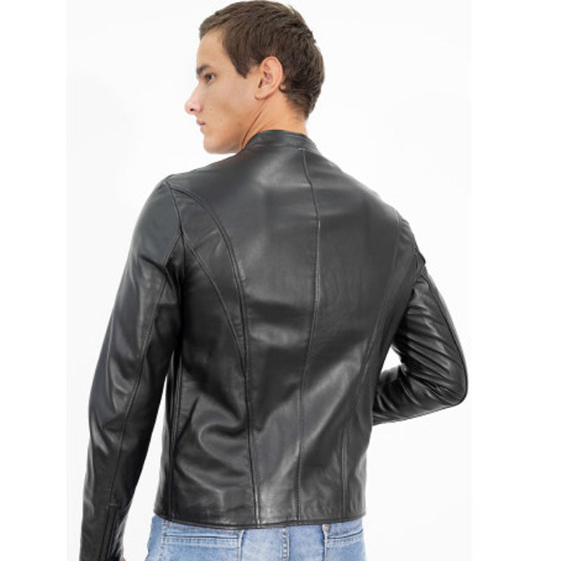 Mens Black Vera Pelle Leather Jacket