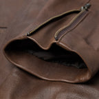 Men’s Brown Cafe Racer Lambskin Leather Motorcycle Jacket