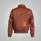 Men's Brown RAF Flying Leather Bomber Jacket