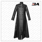 Impassioned Mens Leather Trench Coat