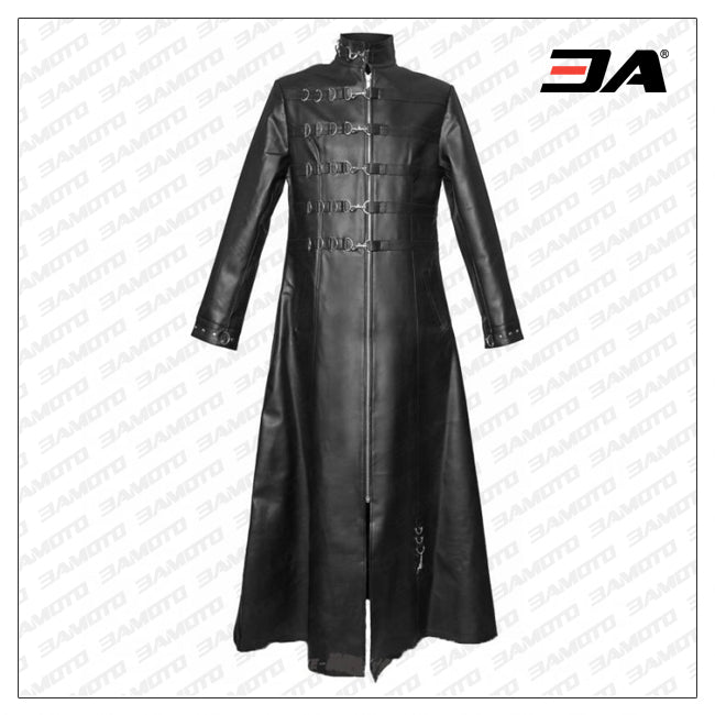 Impassioned Mens Leather Trench Coat