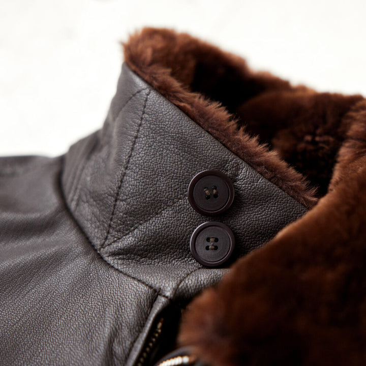 Fashion Mens M-422A flight Leather Bomber Jacket