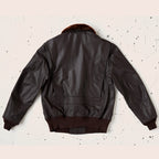 Fashion Mens M-422A flight Leather Bomber Jacket