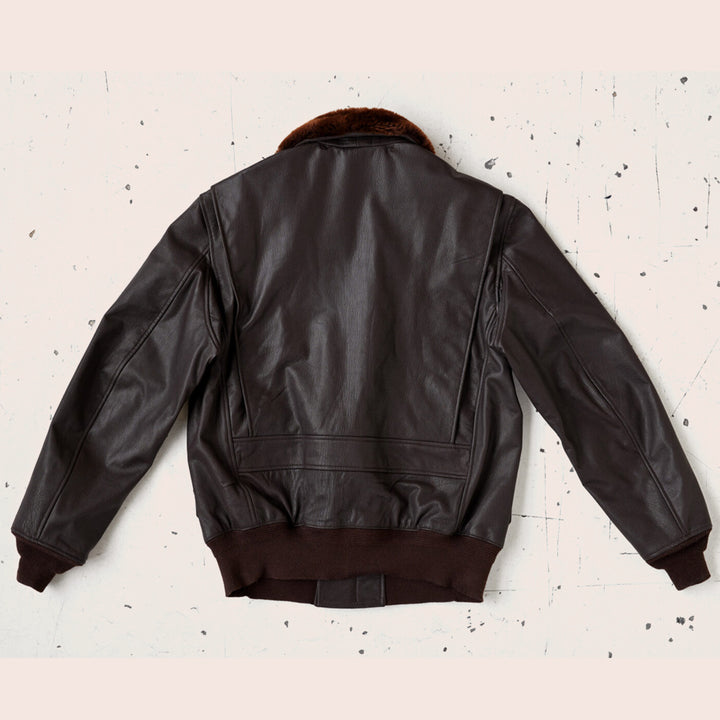 Fashion Mens M-422A flight Leather Bomber Jacket