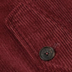Mens Maroon Bomber Corduroy Jacket