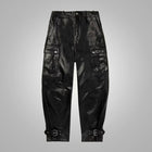 Men Black Fashion Leather Pants