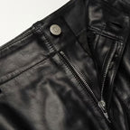 Men Black Fashion Leather Pants