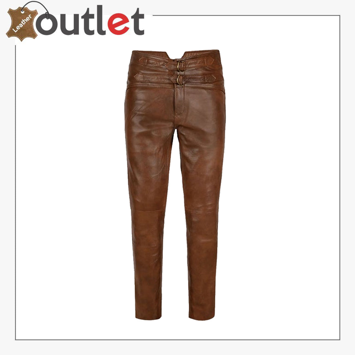 Men's Pure Brown Leather Pants | Premium Genuine Leather – Leather Outlet