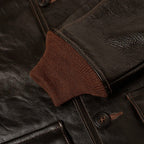 Mens Vintage Brown A-1 Flight Leather Bomber Jacket