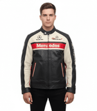 Mercedes Racing Team McLaren F1 Motor Sports Leather Jacket
