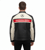 Mercedes Racing Team McLaren F1 Motor Sports Leather Jacket