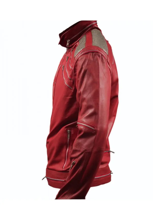 Michael Jackson Beat It Red Leather Jacket