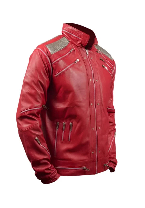 Michael Jackson Beat It Red Leather Jacket