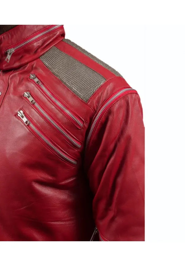 Michael Jackson Beat It Red Leather Jacket