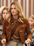 Street Style 2026 Michelle Hunziker Brown Jacket