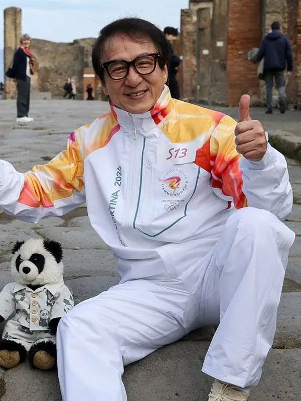 Milano Cortina 2026 Jackie Chan Flame Jacket