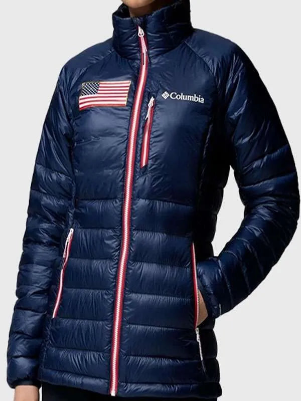 Winter Olympics 2026 Team USA Blue Puffer Jacket