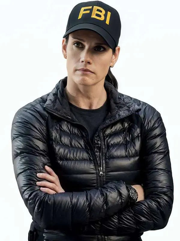 Missy Peregrym CIA 2026 Black Puffer Jacket
