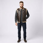 Aero Outlaw Shearling Leather Vest – Classic Biker Style