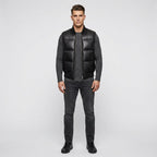 Naro Black Leather Puffer Vest – Buttery Soft Luxury Style