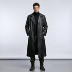 Men’s German Officer WW2 Style Leather Trench Coat – Classic Military Edition