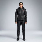Women’s Scroll Skull Leather Motorcycle Jacket – Harley Style Edition