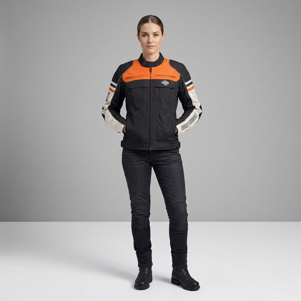 Women’s Metonga Switchback Lite Riding Jacket – Harley Style Lightweight Motorcycle Jacket