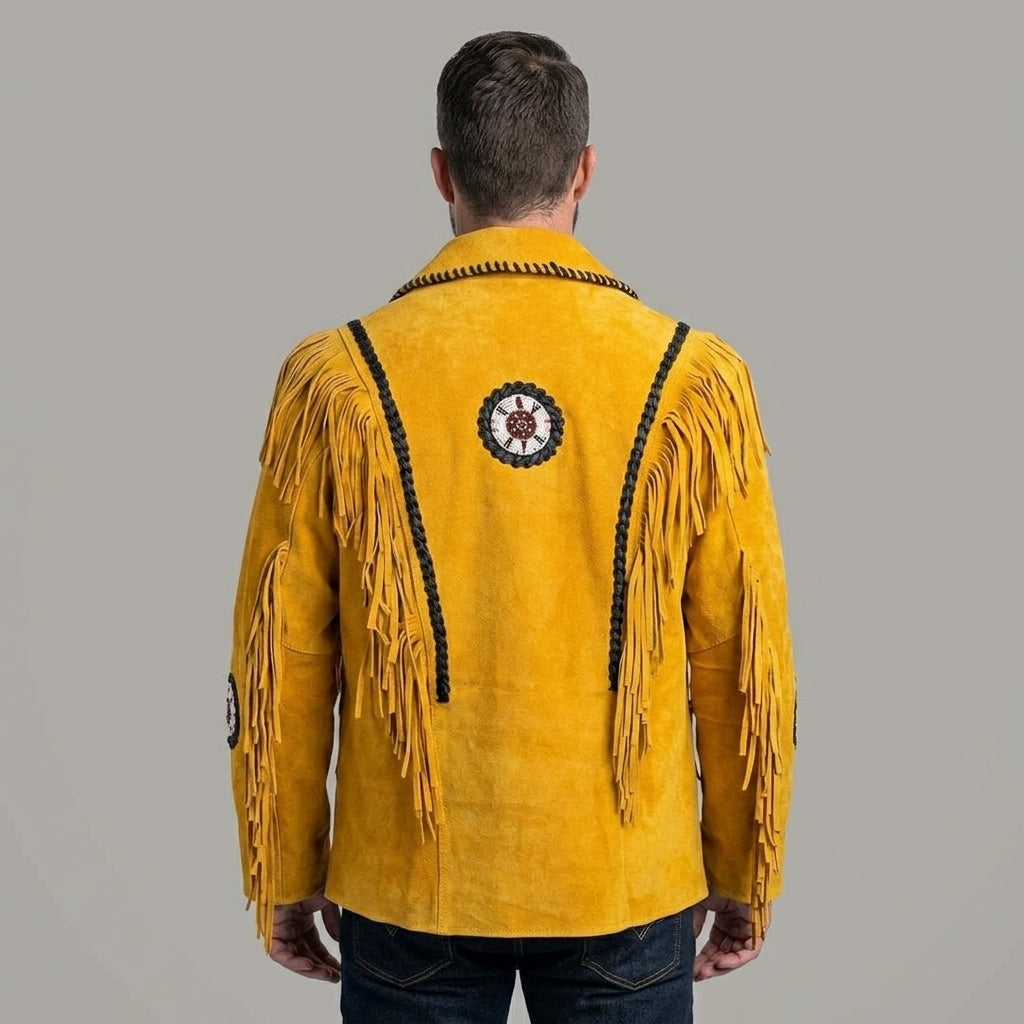 Men’s Suede Western Fringe Jacket – Vintage Cowboy jacket
