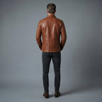 Men's Medium Brown Scully Leather Jacket - Leather Outlet