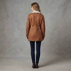 Buy Women's Brown & White Sheepskin Coat