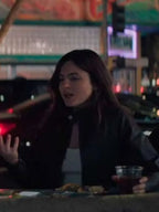 Monica Barbaro Crime 101 Leather Black Jacket