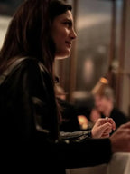 Monica Barbaro Crime 101 Leather Black Jacket