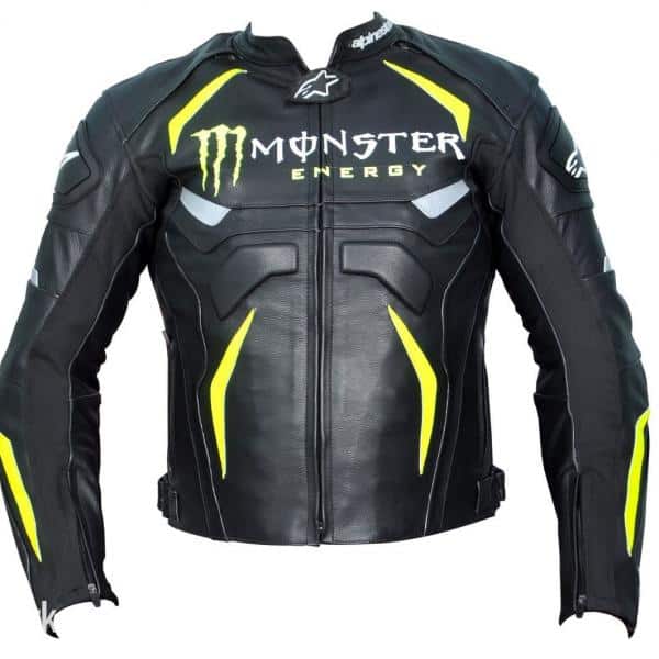 MONSTER ENERGY ALPINESTARS MOTORCYCLE RACING LEATHER JACKET