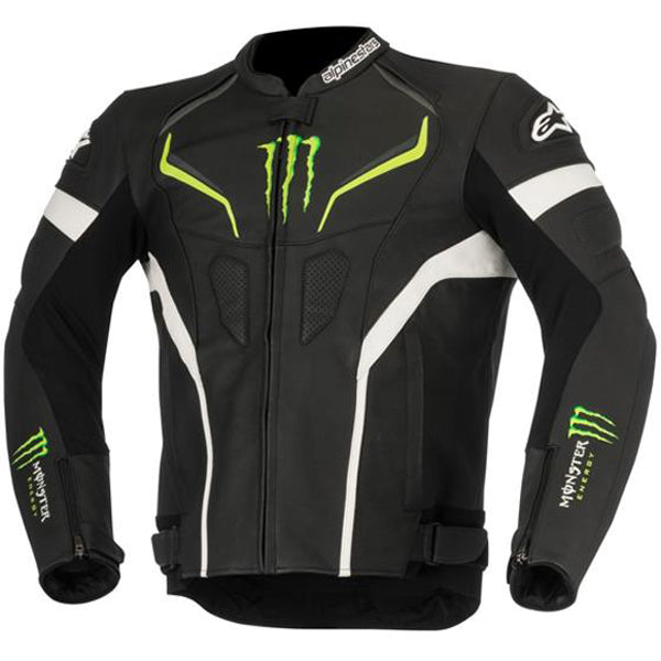 Monster Energy Motorcycle Black Leather Jacket