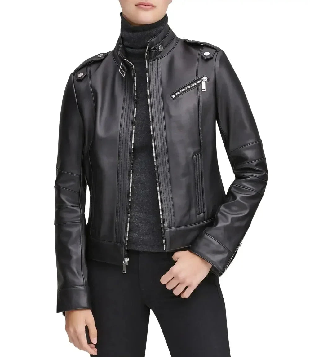 Black Leather Motorcycle Jacket