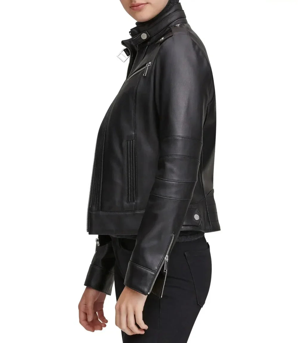 Black Leather Motorcycle Jacket