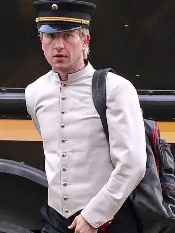 Barry Keoghan crime 101 White Cotton Jacket