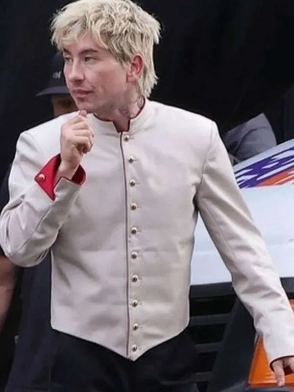 Barry Keoghan crime 101 White Cotton Jacket