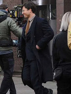 Glen Powell The Running Man 2025 Wool Trench Coat