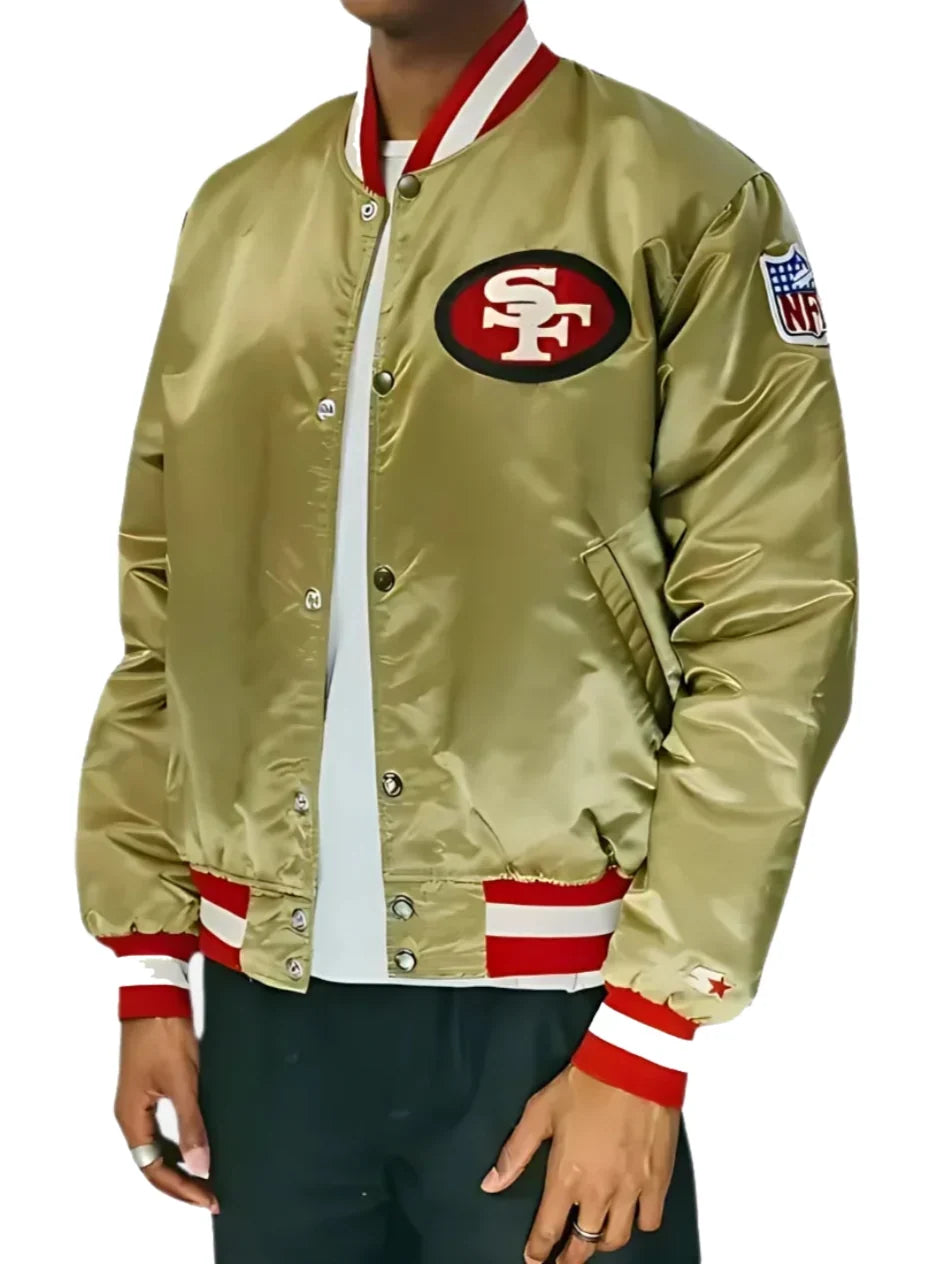 NFL San Francisco Starter 49ers Golden Satin Jacket