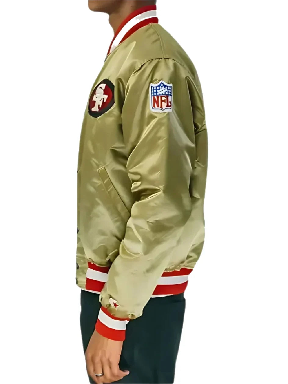 NFL San Francisco Starter 49ers Golden Satin Jacket