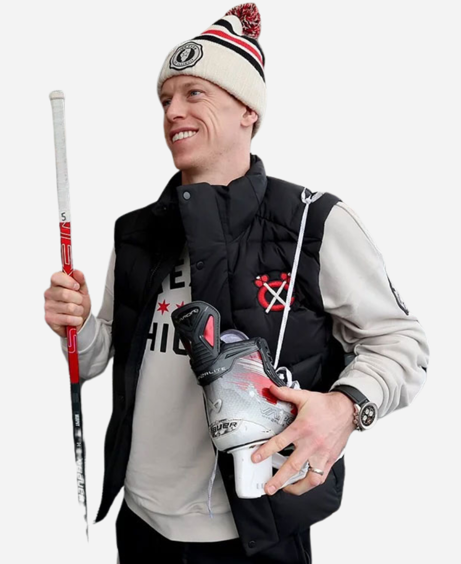 Chicago Blackhawks Black Puffer Vest